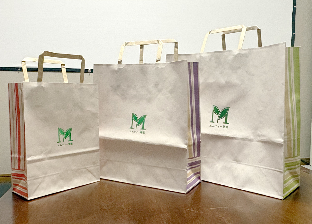 MT物産の紙袋3種